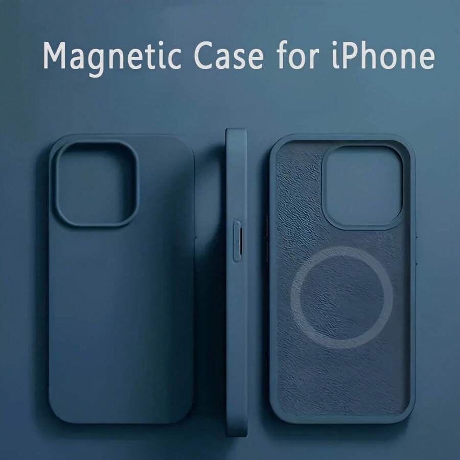 Funda Ultrafina a Prueba de Golpes y Resistente a las Manchas, Cubiertas Magnéticas Elegantes y Lisas para iPhone 16, 15, 14 Plus, 13, 12 Pro Max y Mini 11 que son compatibles con la carga inalámbrica, lo que las hace regalos ideales para la temporada navideña. Funda de Teléfono Minimalista y Premium - 1 pieza - Ver 1