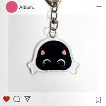 7 Stücke süße schwarze Katze Acryl Anhänger DIY Metall Schlüsselanhänger, geeignet für Auto Dekoration, Rucksack Dekoration, Autoschlüssel, Reißverschlussanhänger, perfektes Geschenk für Geburtstag, Feiertage, Weihnachten, Jubiläumsfeier - Verschiedenfarbig - Übersicht 5