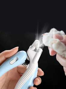 1pc Pet Nail Clipper With LED Light - For Medium & Small Cats/Dogs, Pet Grooming Tool - Multicolor - View 1