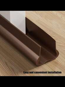 1pc U-Shape Cinch Slide-On Under Door Seal, Door Draft Stopper, Door Sweep For Exterior/Interior Doors, Under Door Seal Under Door Draft Blocker, Soundproof Door Bottom Weather Stripping - Multicolor - View 7