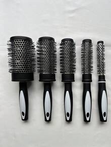 1pc/3pcs/4pcs Black & White Roller Comb - Fine Tooth Comb Pointed Tail Comb Hair Clips, For Easy, Smooth Curly And Straight Hairstyles - Plastic Bristle Regular Hair Roller Brush With ABS Plastic Handle, Portable Professional Styling Tool,Hair Brush,Slick Back Brush,Styling Brush,Curly Hair Brush,Edge Brush,Hair Comb,Brush Hair,Hair Brush Set,Comb Hair,Comb For Curls,Detangling Brush,Hair Brush For Women,Hair,Travel,Hair Products,Hair Tools,Hair Stuff,Barber,Barber Accessories,Barbershop,Hairdressing Equipment - Multicolor - View 9