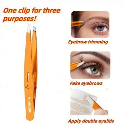 1 chiếc nhíp chuyên nghiệp bằng thép không gỉ - Kẹp góc dành cho lông mày, lông mặt và mí mắt - Không gây dị ứng, đầu nhọn chính xác để tỉa, tạo kiểu, ứng dụng cho mí mắt - Sử dụng bền chắc tại salon và nhà - Dụng cụ tỉa lông mày, ria mép, tóc mai, lông mày đơn giản - Thiết kế tiện dụng, cấu trúc bền chắc, chăm sóc cá nhân