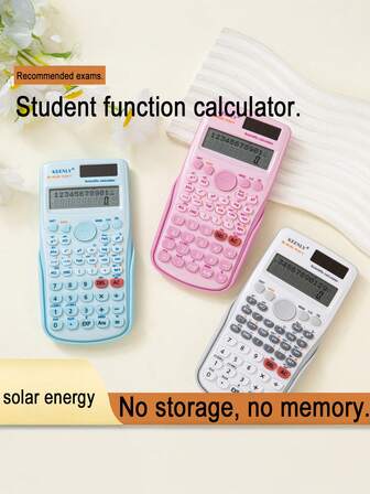 1 pieza Calculadora científica multiusos y colorida, Calculadora funcional amigable para exámenes de 10 dígitos, Energía solar dual, 240 funciones, Adecuada para matemáticas avanzadas, Exámenes profesionales