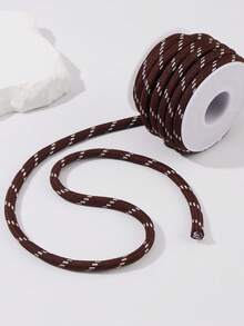 1 Roll 5m Beige & Brown Minimalist Cord, 0.5cm Diameter, DIY Accessory For Necklace, Bracelet, Bag Chain - Rope - View 3