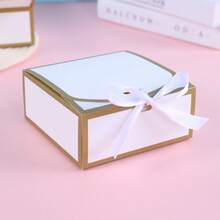 10 Piece Gift Box With Black Lid, White Gift Box, Bridesmaid Proposal Box With White Ribbon For Wedding Gifts, Birthday Gifts, Party Gifts, Decorations, Valentine's Day Gifts, Bridal Gift Boxes - White + White Ribbon - View 9