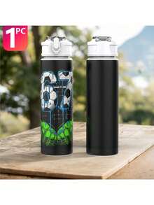 1 bình nước nhựa hình quả bóng đá 67, bình nước thể thao bằng nhựa in hình dễ thương có nắp bật, cốc nước nhựa tái sử dụng 25oz/750ml, bình đựng đồ uống du lịch nhẹ, chống rò rỉ, thích hợp làm quà tặng sinh nhật, Giáng sinh, Halloween, Lễ Tạ ơn. - Nhiều màu - Xem 4