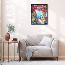 gelrovaled Malen Nach Zahlen Erwachsene, DIY Handgemalt Ölgemälde Kit für Anfänger und Erwachsene Mit 3-Pinseln und Acrylfarbe, Ohne Rahmen 40X50CM (Flower Town)-1503 - Flowertown - Übersicht 4