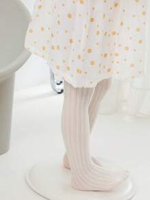 1pc Girls' Ripped Tights - Beige - View 7