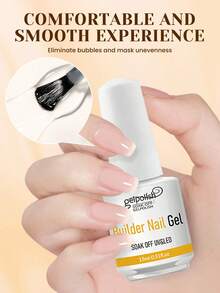 15ml Clear Building Nail Gel Nail Polish For Strengthener Gel Extension Gel Base Coat In A Bottle Soak Off Uv Led Gel Nail Extension - Clear - View 9