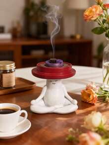 1 Stück pilzförmiges Harz-Ornament - süßer, kreativer Räucherstäbchenhalter & Dekoration für Esszimmer, Wohnzimmer, Schreibtisch, Yoga- & Meditationsräume für den Ramadan - Verschiedenfarbig - Übersicht 8