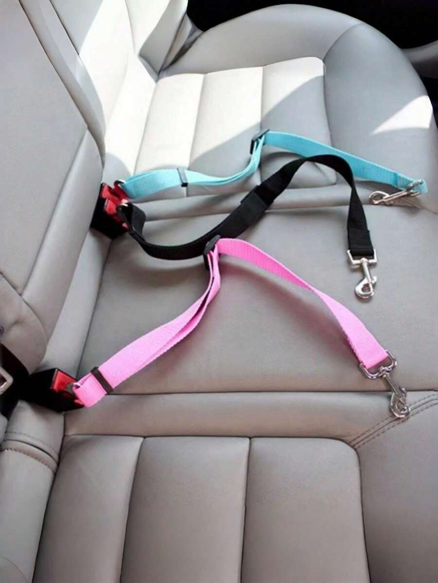 1pc Pet Car Safety Leash, Pet Car Safety Harness, Anti-Escape Leash, Pet Seat Belt, Portable, Space-Saving, Retractable Safety Strap, Pet Safety Belt, Car Seat Belt, Nylon Safety Strap, Heavy Duty Pet-Specific Car Safety Harness, Car Seat Belt, Dog Car Seat Cover, Dog Car Seat Cover, Pet Car Seat