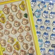 1张动漫卡通贴纸，可爱小猫咪图案，可重复使用防水贴纸，DIY手工贴纸，适用于DIY手机壳、DIY笔记本贴纸、DIY工艺品、笔记本电脑、礼品包装、派对装饰，是完美的节日礼物，也是送给粉丝和朋友的礼物。 - 彩色 - 查看 2