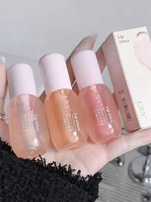 Moisturizing Lip Oil, Gloss Transparent Lipstick, Moisturizing Shiny Lip Care, Transparent Lip Makeup, Non Greasy Formula Lip Care - Multicolor - 查看 9