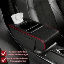 2026 Model High-Grade Faux Leather Car Armrest Box, Multifunctional Interior Accessory With Removable Cup Holder And Built-In Tissue Box, Comfortable Elbow Support To Enhance Driving Experience, Easy-To-Clean Modern Design, Provides Ample Storage Space, Universal Car Armrest Box Storage Upgrade Solution, Suitable For Daily Driving And Long-Distance Travel - Multicolor - View 7