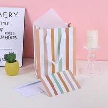 （1/2/4 包 - 9 英寸）中号礼品袋，礼品袋用薄纸，含卡片和自粘信封 - 可重复使用，适用于生日、母亲节、婚礼、婴儿派对和任何场合。 - 彩色 - 查看 12