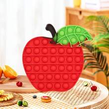 红苹果泡泡爆破减压感官玩具，坐立不安玩具，成人和儿童时尚泡泡爆破玩具，圣诞节、万圣节派对游戏装饰礼物，放松玩具，适合男孩、女孩、儿童和成人的节日礼物 - 彩色 - 查看 7