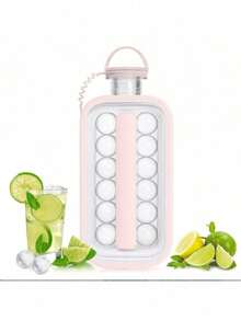 Molde de cubitos de hielo plegable 2 en 1, diseño de rejilla de silicona, apto para el hogar, viajes, graduación, accesorios de cubitos de hielo - Multicolor - Ver 4