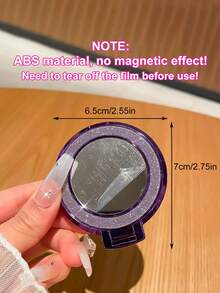 Magnetic Glowing Mirror Stand, Adhesive Ring Holder Multi-Functional Makeup Mirror, Foldable Magnetic Phone Holder With Makeup Mirror, Suitable For All Phones, Suitable For Women's Makeup Touch-Ups, Compatible With IPhone, Android Phones, Birthday, Gift For Family And Friends, Ring Holder, Phone Ring Grip, Phone Ring Holder, Phone Accessories - Multicolor - View 3