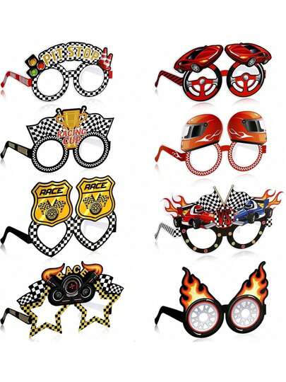 EstiloTendenciaEersida Gafas De Sol Con DiseñO De Coche De Carreras Accesorios Para Fotos De Coches De Carreras Suministros Y Regalos Para Fiestas De Carreras TemáTica De Coches De CarrerasCalidad PremiumVersióN Mejorada