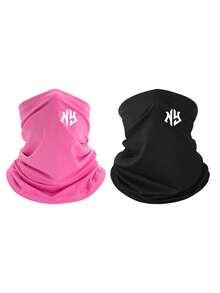 1pc/2pcs/Multi-Pack Unisex Windproof Dustproof Face Mask, Suitable For Outdoor Sports, Hiking, Cycling, Fishing, Sun Protection, Available In Solid Color & Printed Designs - Multicolor - View 18
