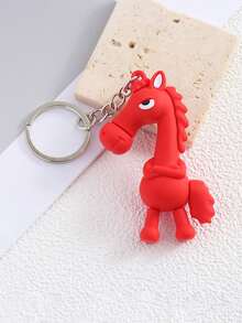 1pc Mini Horse Keychain, Stylish Horse Pendant Keyring For Wallet, Backpack, Handbag, DIY Keychain Accessories, Couples, Animal Keychain, Colorful Creative Design, Great Gift For Family, Couples, Best Friend, Birthday, Party - Multicolor - View 9