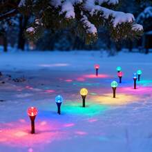 FACHOI-20/40 LED Solar Garden Lights Outdoor, Multicolor/Warm Bubble Pathway Lighting With 8 Modes, Auto On/Off, IP44 - Crystal Ground Stakes For Walkway, Backyard, Lawn, Christmas & Party Decorations - Colored Light - View 2