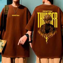 Oversized Anime T-Shirt Main Kunai Pirate Ball DBZ Oni Sword Unisex 100% Cotton - Rỉ Nâu - Xem 4
