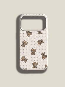 1个泰迪熊图案液态硅胶防震手机壳，兼容 Xs/Xs Max/Xr/11/12/13/14/15/16 Pro/Pro Max/14/15/16 Plus/17，男女通用，可作为节日礼物 - 彩色 - 查看 1