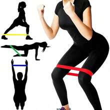 5 قطع من مجموعة أشرطة المقاومة للتمدد اليوغا، تشمل مستويات مقاومة مختلفة لتقوية العضلات الأرداف والتمارين الكاملة للجسم - متعدد الألوان - مشاهدة 2
