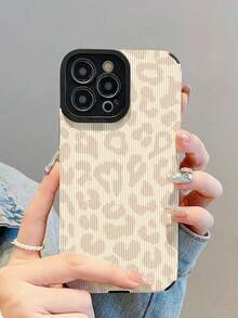 1pc Fashionable Elegant Lightweight Leopard Print Shock-Absorbing Leather Phone Case Compatible With Iphone 17/17 Air/17 Pro/17 Pro Max, 16/16 Plus/16 Pro/16 Pro Max, 15/15 Plus/15 Pro/15 Pro Max, 14/14 Plus/14 Pro/14 Pro Max, 13/13 Pro/13 Pro Max, 12/12 Pro/12 Pro Max, 11/11 Pro/11 Pro Max - Multicolor - View 1