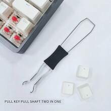 2-In-1 Mechanical Keyboard Keycap & Keyswitch Puller Tool - 2-in-1 Keycap Puller (Black) - View 1