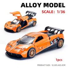 1:36 Scale Alloy Track Edition Sports Car Model - Highly Collectible, With Openable Doors And Pull-Back Action - Ideal For Gifts Or Decoration