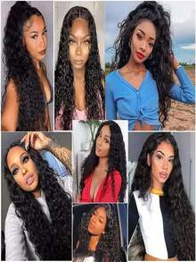 V Part Wigs Human Hair Brazilian Virgin Deep Wave Human Hair Wigs For Women Upgrade U Part Glueless Wigs Human Hair Clip In V Shape Kinky Curly Wig No Leave Out None Lace Front Wig 250 Density Natural Color - màu tự nhiên - Xem 9
