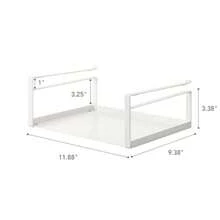 Yamazaki 1 Tier Home 2443 - Organizador de Almacenamiento para estanterías Talla única Color Blanco - como en la foto - Ver 3