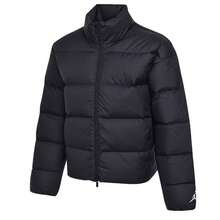 Nike 男冬新款AJ拒水夾克立領外套保暖麵包服 - 黑色 - 查看 2