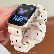 2026NEWFashion Polka Dot Elastic Hairband Strap Compatible With Apple Watch 38mm, 40mm, 41mm, 42mm, 44mm, 45mm, 46mm, 49mm - High-Quality Sports Wristband For  Series Ultra SE S10, 9, 8 - 白點 - 查看 10