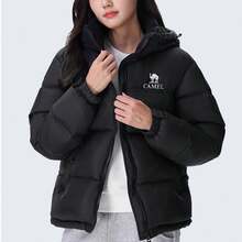 CAMEL CROWN Women's Warm Thick Outdoor Down Jacket, Winter Cold-Proof Mountaineering Down Coat - Phantom Black - View 2