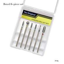 Nail Buffing Head,Russian-Style Nail Polishing Diamond Head Set, 6-Piece Box, Pre-Treatment Cuticle Remover Head Set Grinding Head Of Grinding Machine