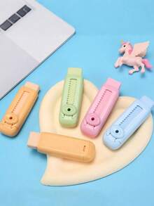 5支装伸缩橡皮擦，压感橡皮擦，铅笔橡皮擦，无痕，灵活便携，适合学生、学校、办公室和艺术创作/返校礼物（小巧、干净、易于携带） - 彩色 - 查看 6