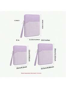 DANYCASE 10.8-13.3 Inch Tablet Laptop Sleeve Bag, 8 Inch Electronics Organizer Pouch With Padded Protection, Compatible With IPad, AWEI Devices - Mauve Purple - View 10