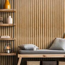 1 Roll Of Wood Grain Grid Pattern Self-Adhesive Removable Wallpaper - Ideal For Accent Walls, Wall Decor, Cabinets, Dining Tables, Wardrobe Doors & Niches. Perfect For Retro-Style Home And Room Decoration.Wall Sticker,Wallpaper Peel And Stick - Multicolor - View 8