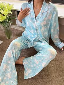 Disney Stitch Print Pyjamasset - Multifärgad - Visa 3