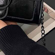 Women's Y2K Shoulder Bag, Cute Mini Crossbody Bag With Top Handle And Snap Closure, Punk Style Handbag - Black - View 5