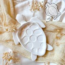 DIY Resin Mold Sea Turtle Tray Dish Plaster Epoxy Resin Mold Sea Turtle Shaped Jewelry Storage Tray Silicone Mold - White - View 3