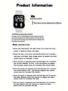 一套休闲时尚LED宇航员火箭图案青少年电子手表和宇航员手链，心形手链套装，情人节特惠，适合日常、节日、派对佩戴 - 彩色 - 查看 9