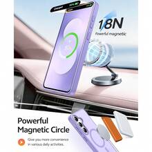For Samsung Galaxy S25 FE Case: Magnetic Translucent Matte Military Grade Drop Proof Protection Cell Phone Cover - Slim Rugged Durable Shockproof Protective S25Fe Cases (Purple-6.7 Inch) - 紫色的 - 查看 4