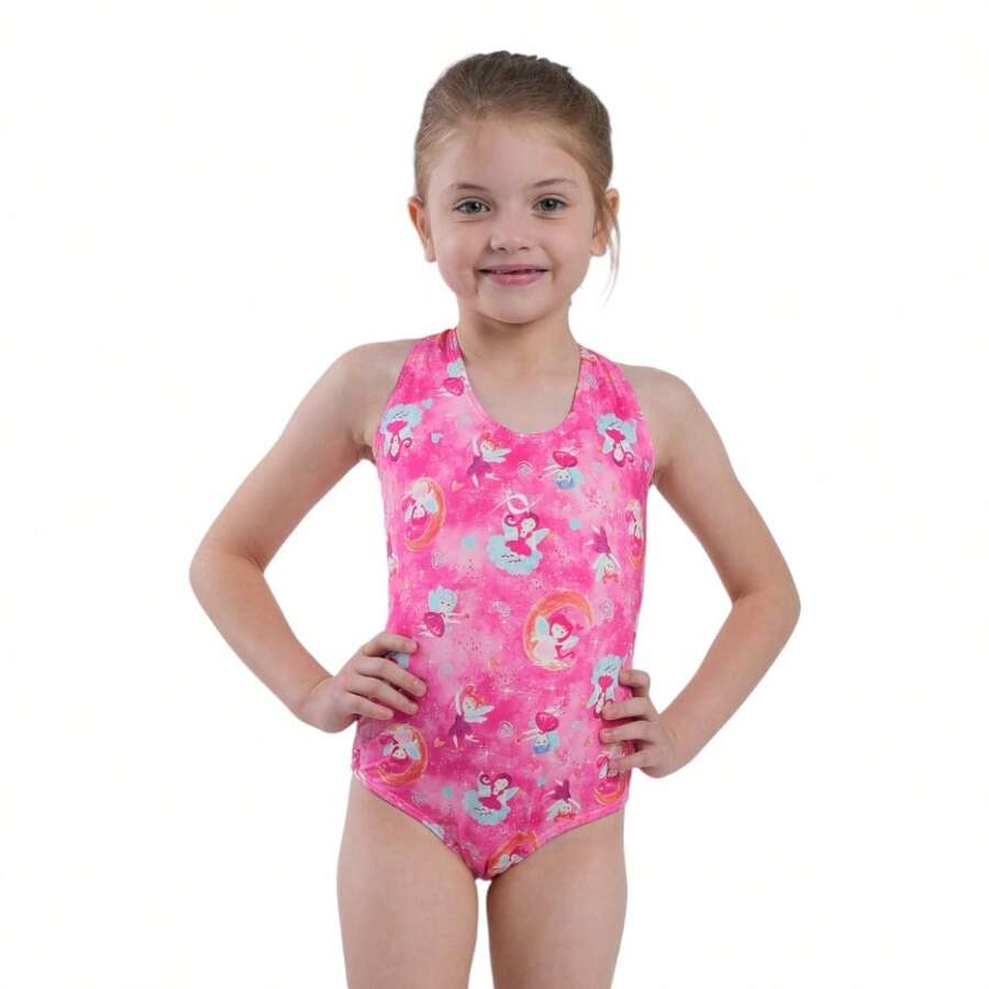 Nexis Children's/Youth Swimsuit For Beach And Pool, UV Protection - Pink Fairy - View 1
