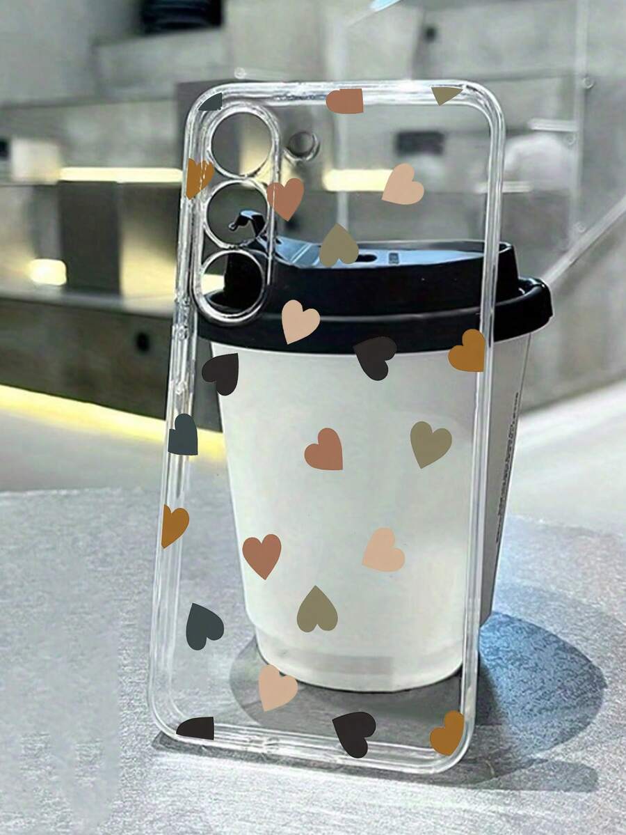 Funda protectora para teléfono con forma de corazón transparente, a prueba de golpes, compatible con iPhone 16/11/16pro/16plus/16promax/16e/15Promax/13/14/12/XS/XR/7G/8P, compatible con Samsung Galaxy 10/9/Note9/12c/Note11pro/Note8Pro, versión internacional, no la versión nacional - Multicolor - Ver 1