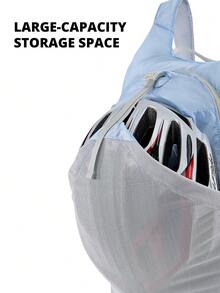 CAMEL CROWN 轻便户外运动背包，徒步旅行登山装备背包 - 藍色 - 查看 4