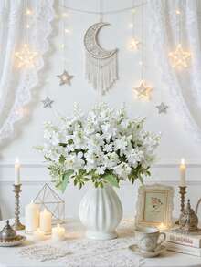 1/80 Stücke 32cm künstliche Phalaenopsis Orchidee, Kunstpflanze, Frühlingsdekoration, geeignet für Hochzeit, Brautparty, Heim-DIY, Partytisch, Heimdekoration, Valentinstag, Hochzeitsbogen, Zimmer, Küche, Esstisch, Tischmitte, Büro, Valentinsgeschenk, Ramadan-Dekoration - Weiss - Übersicht 8